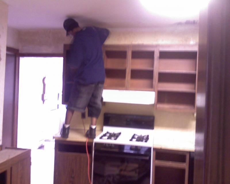 Demolition of a kitchen