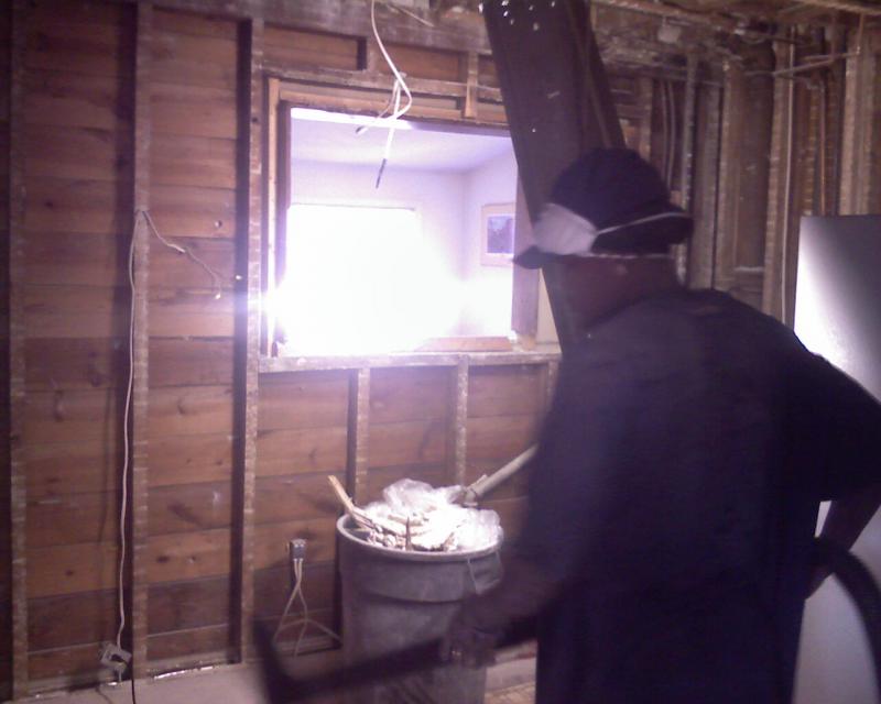 Demolition and removal of kitchen